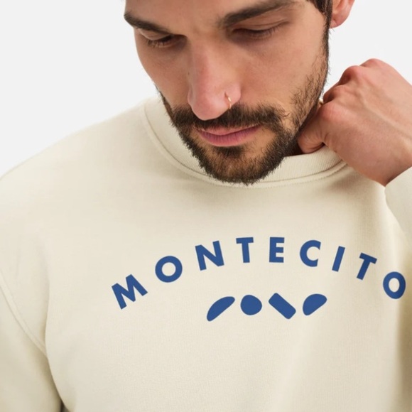 MATE the Label Men's Organic Fleece Graphic Classic Neck Sweatshirt - Picture 2 of 8